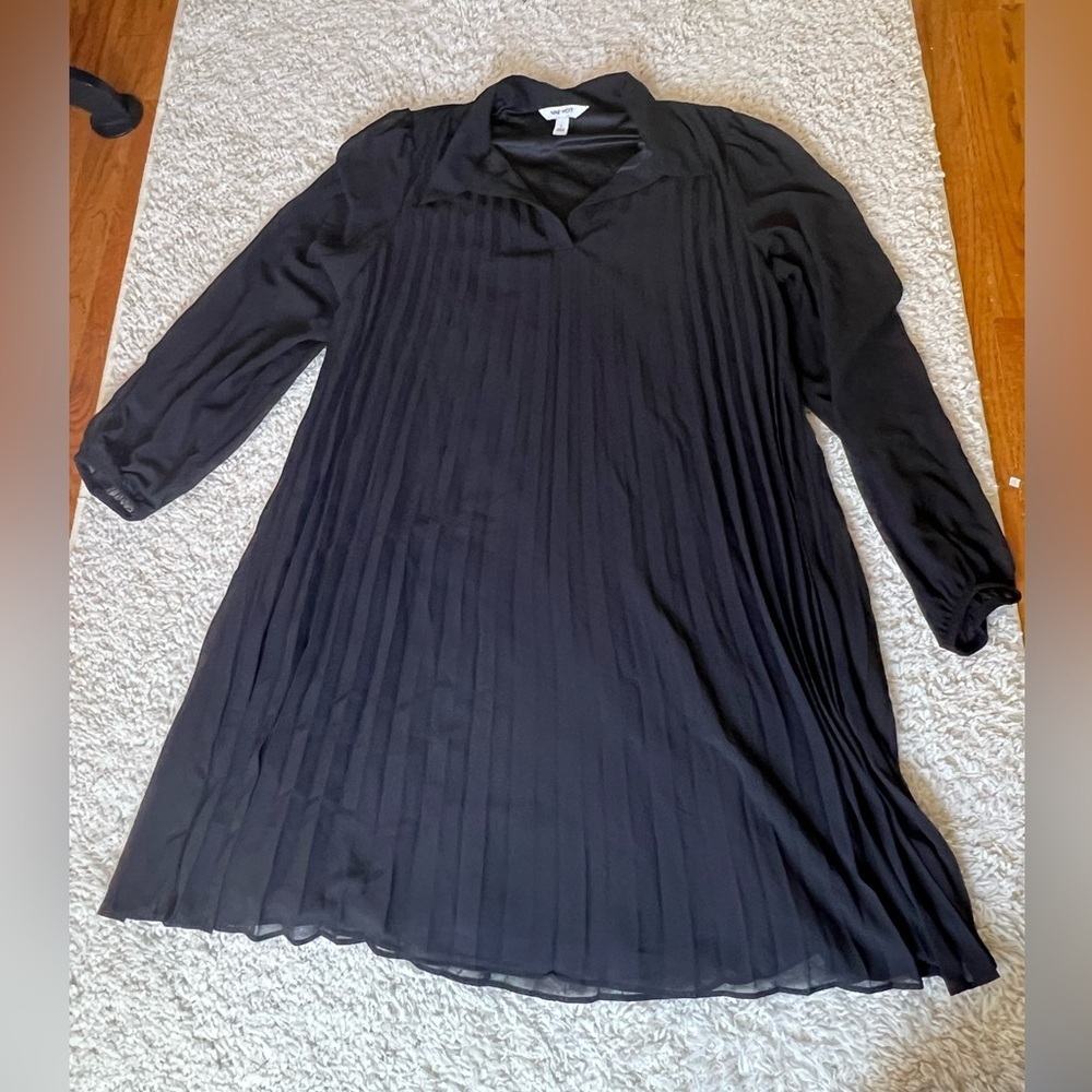 Women’s Large Nine West Black Long Sleeve Dress NWT